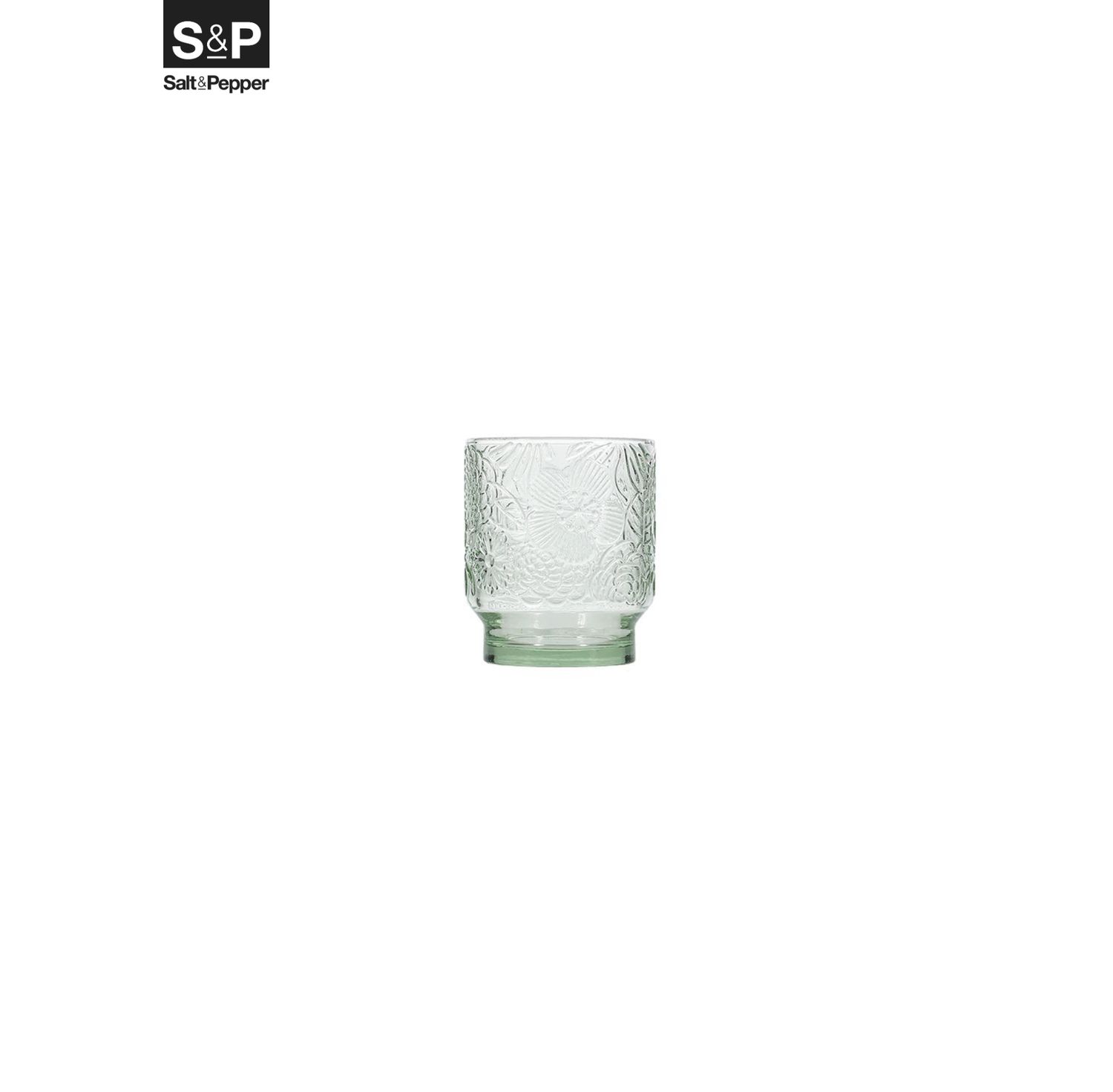 S&P Glas 30cl licht groen Flora - set/4