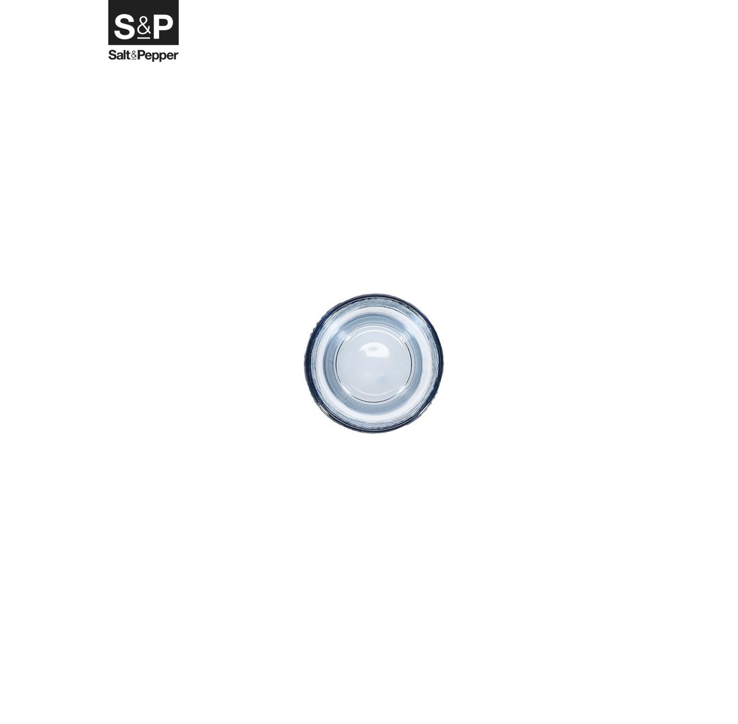 S&P Glas 30cl blauwgrijs Flora - set/4