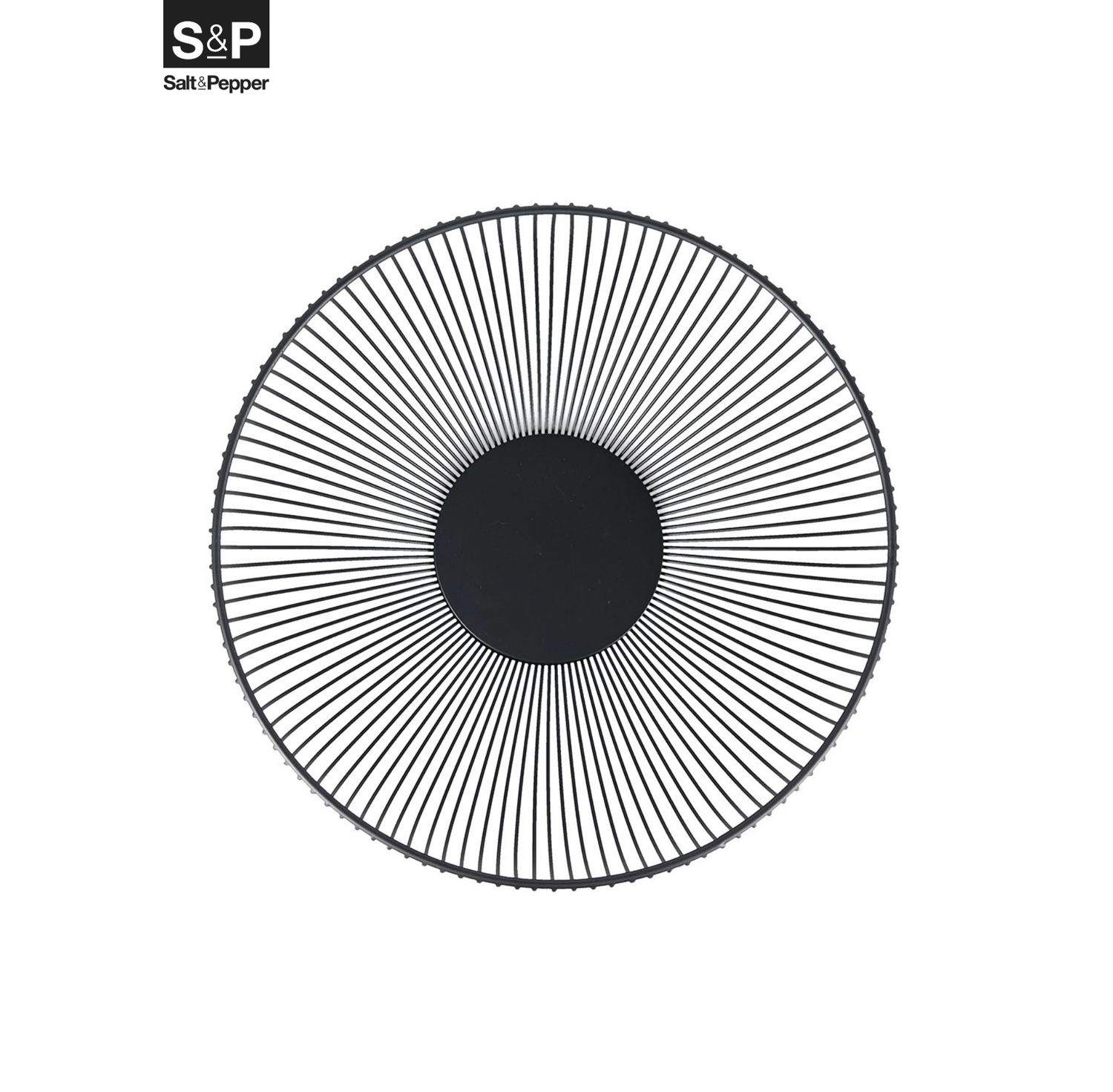 S&P Draadmand 25,5xH14,5cm zwart Scala