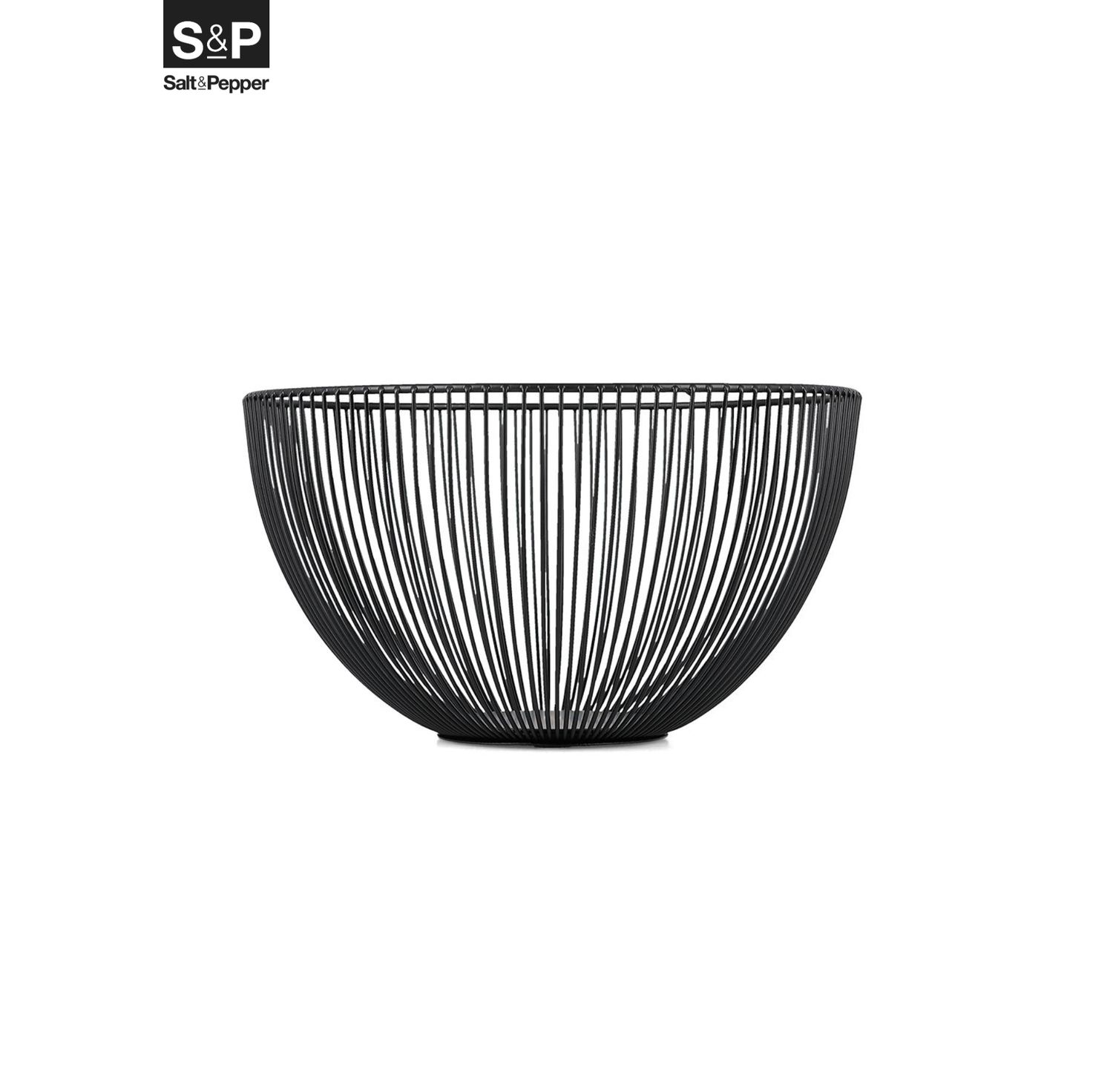 S&P Draadmand 25,5xH14,5cm zwart Scala