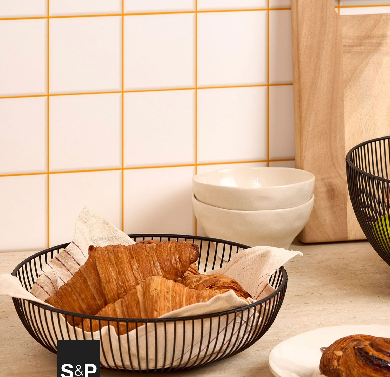 Draadmand 28,5xH8cm zwart Scala