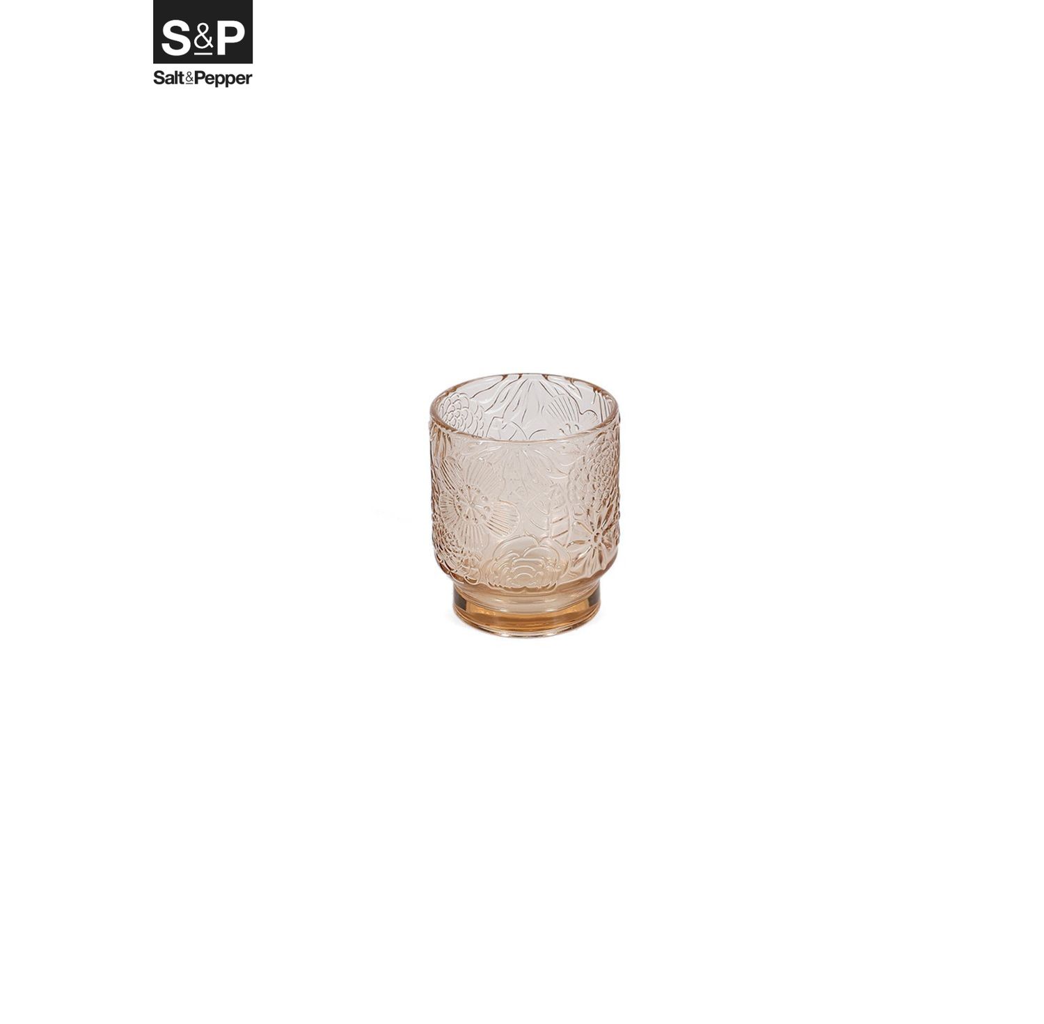 S&P Glas 30cl amber Flora - set/4