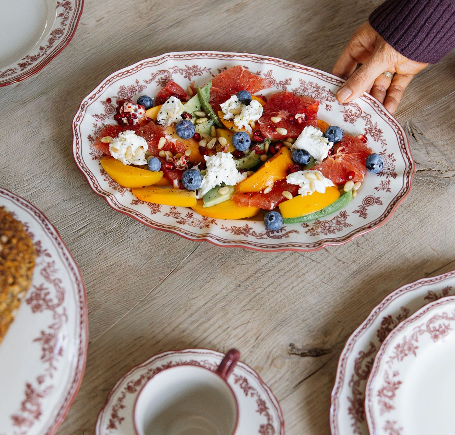 S&P Plat bord 21,5cm burgundy Cyril