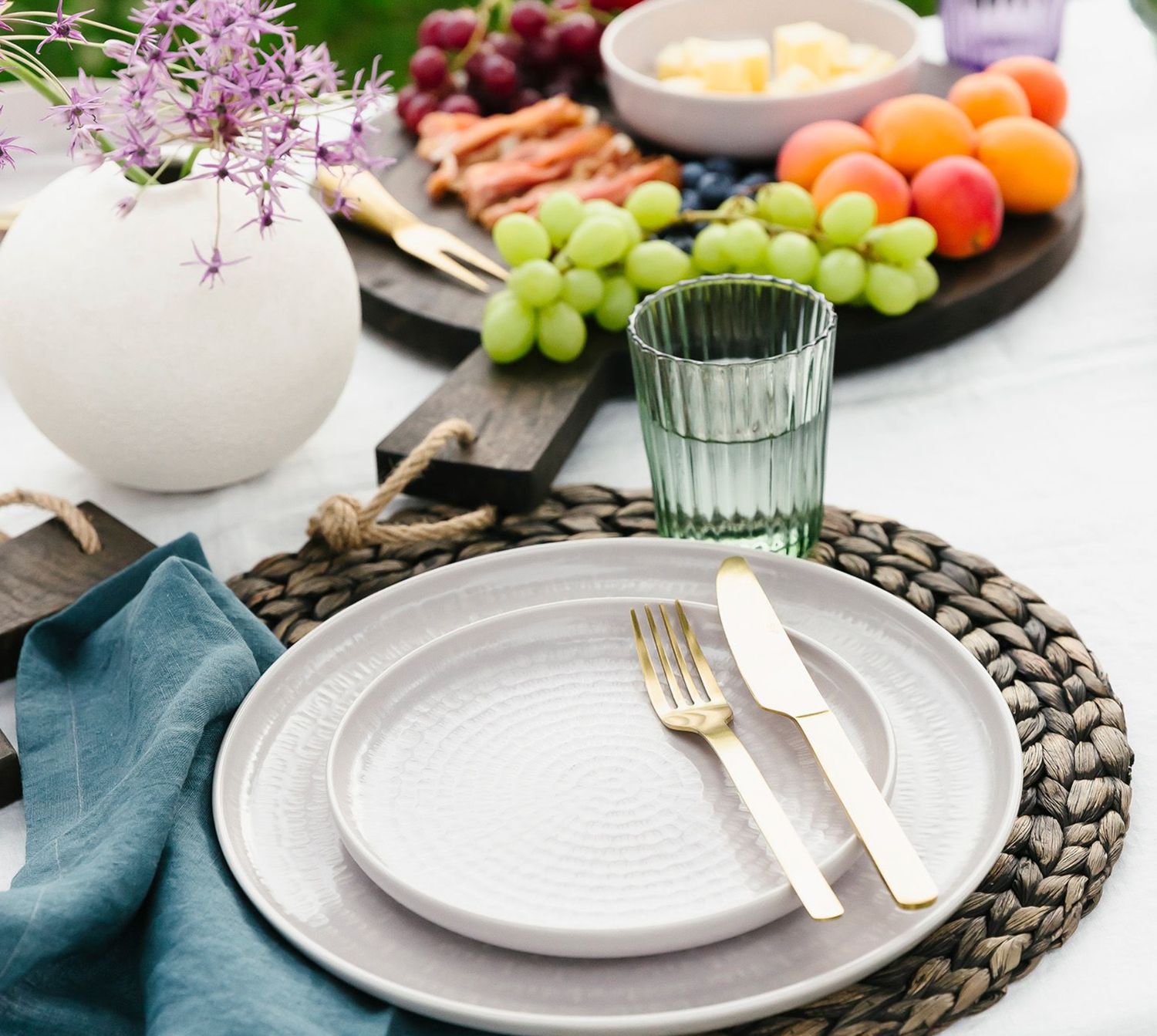 S&P Glas 26cl groen Blossom - set/4