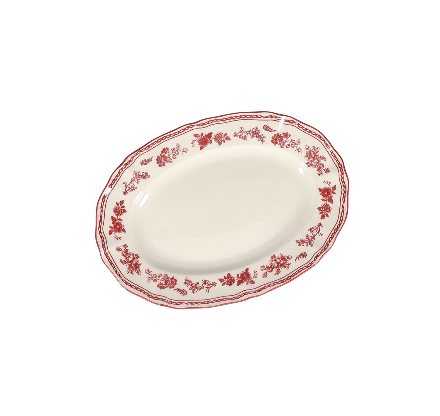 S&P Serveerschaal 25,5x18cm ovaal burgundy Cyril