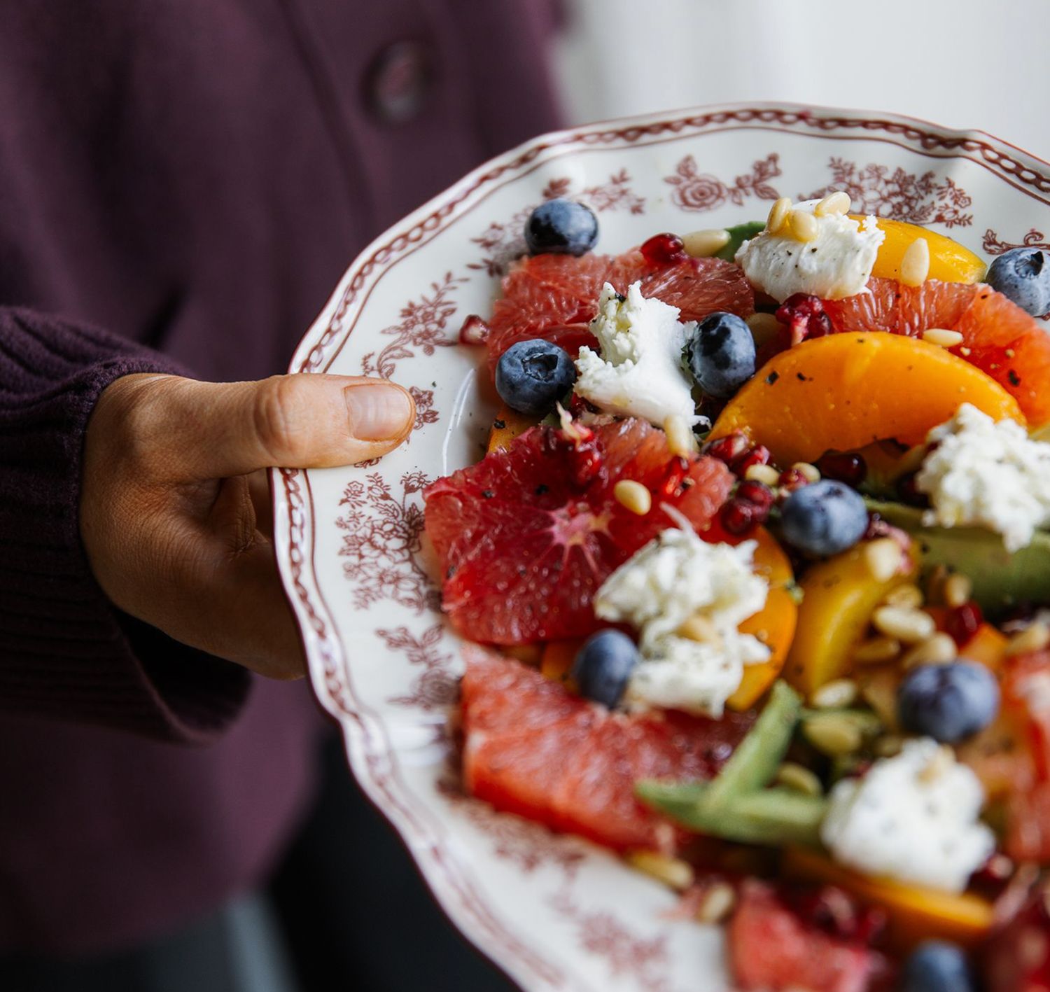 S&P Serveerschaal 32,5x22,5cm ovaal burgundy Cyril