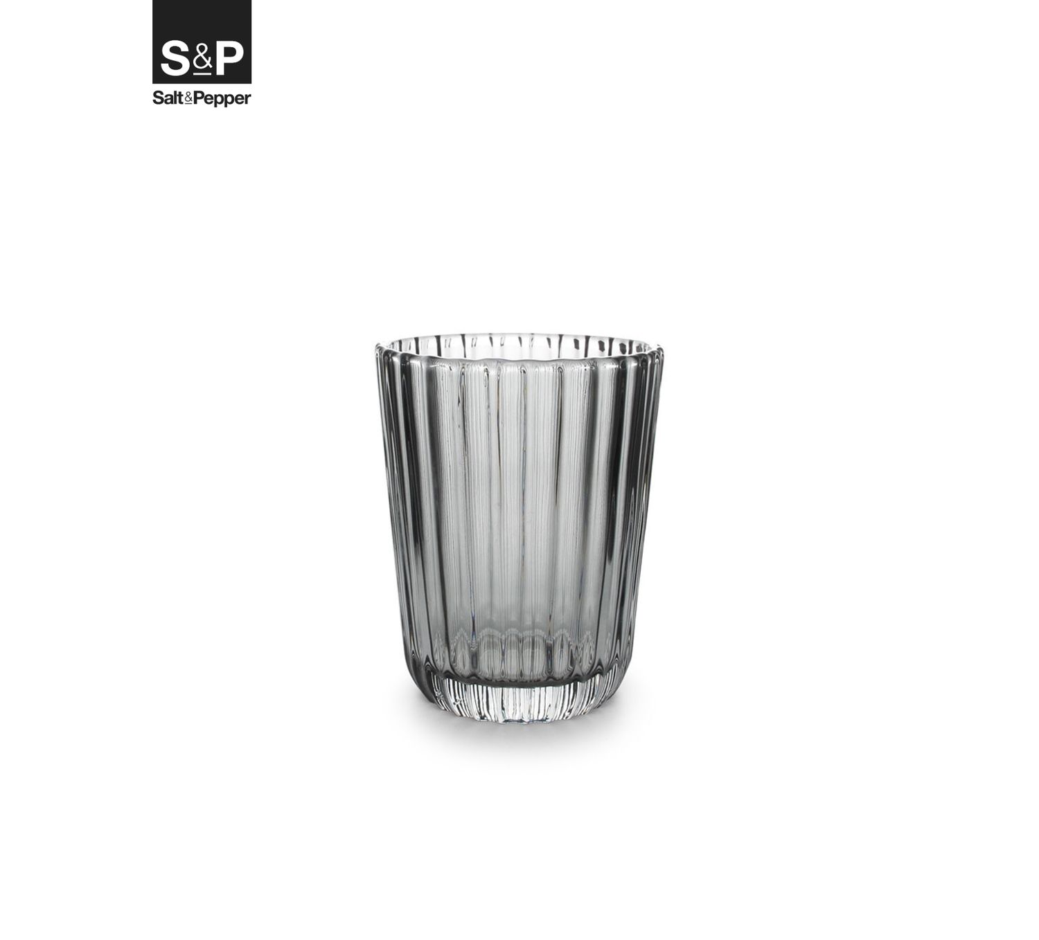 S&P Glas 26cl grijs Blossom - set/4