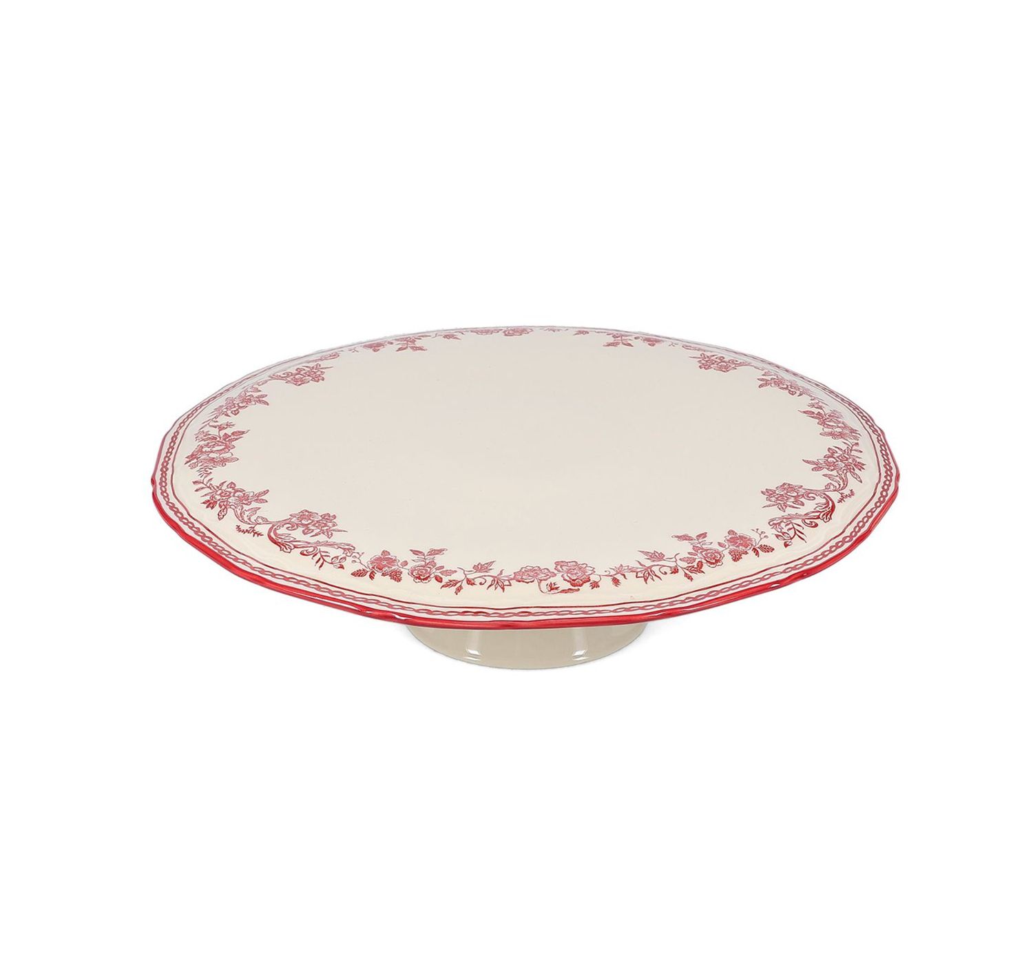 S&P Taartplateau 32,5xH9cm burgundy Cyril