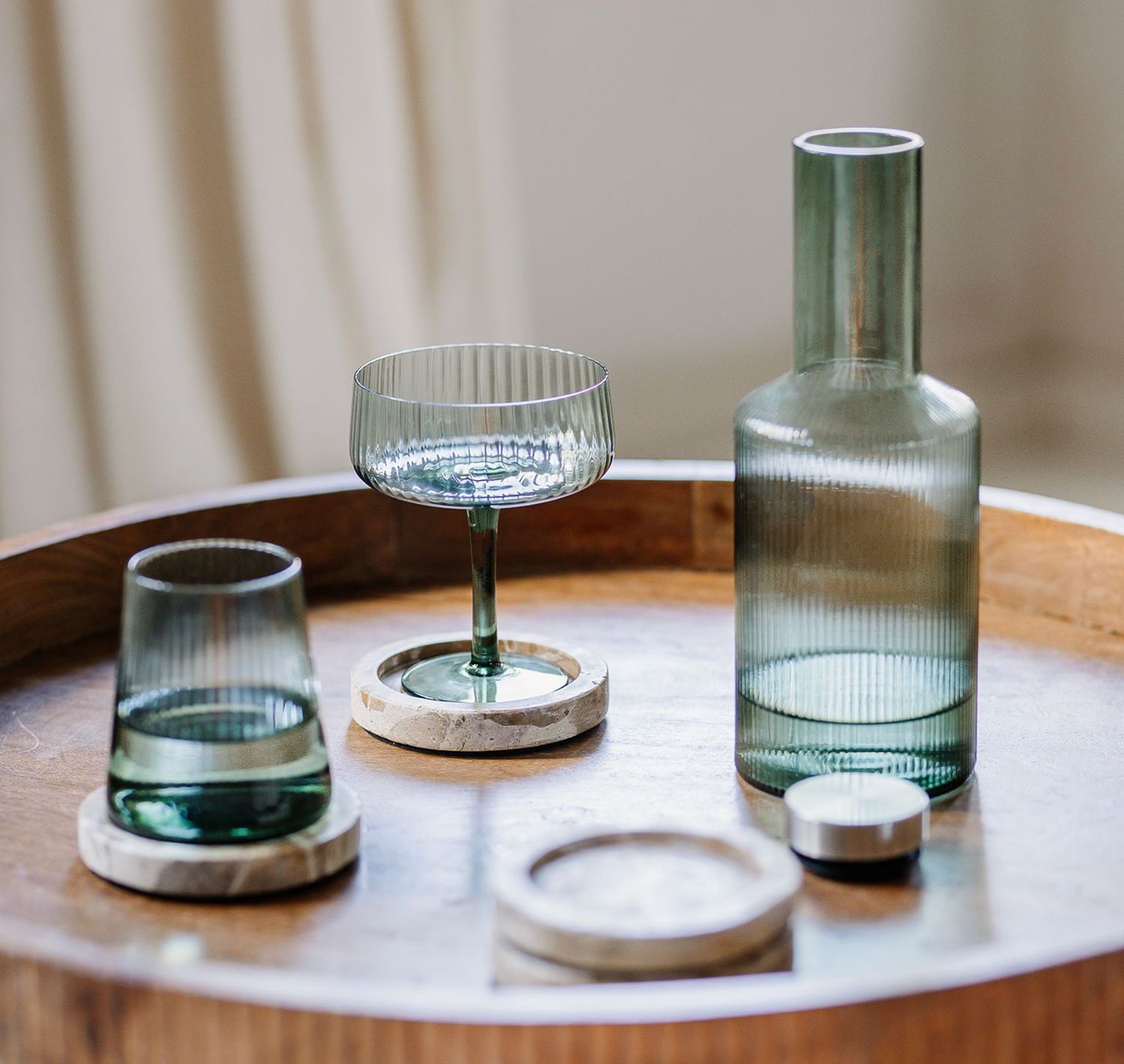 S&P Champagneglas 23cl coupe donkergroen Ray - set/4 S&P Champagneglas 23cl coupe donkergroen Ray - set/4