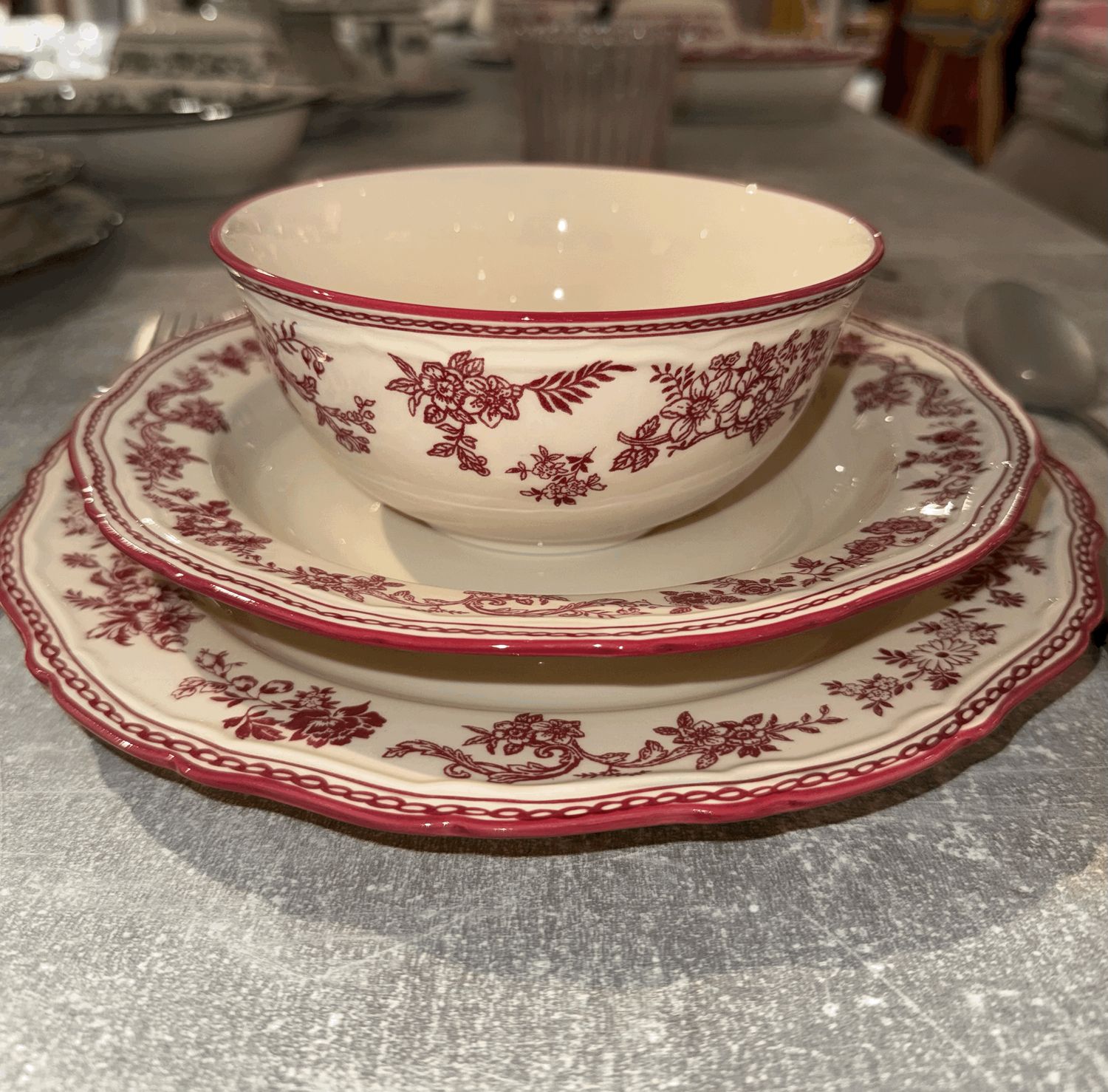 S&P Collection Cyril Burgundy 18-delig serviesset voor 6 personen