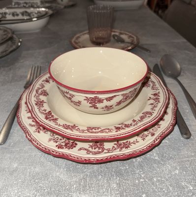 S&P Collection Cyril Burgundy 18-delig serviesset voor 6 personen