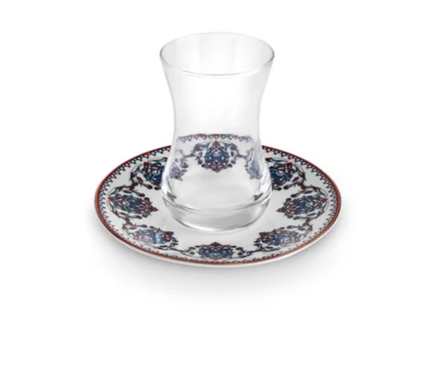 Karaca Nakkas 12-delige Turkse theeset voor 6 personen, 130 ml, rood Karaca Nakkas 12-delige Turkse theeset voor 6 personen, 130 ml, rood