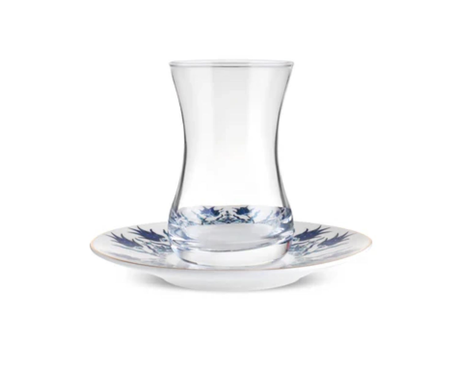 Karaca Iznik 12-delige Turkse theeset voor 6 personen, 130 ml, blauw
