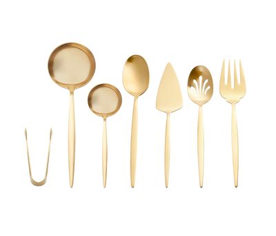 Karaca Lizbon 7-delige serveerset in doos, goud Karaca Lizbon 7-delige serveerset in doos, goud