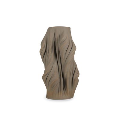 Vaas 22,5x22,5xH37cm satin brown Vea