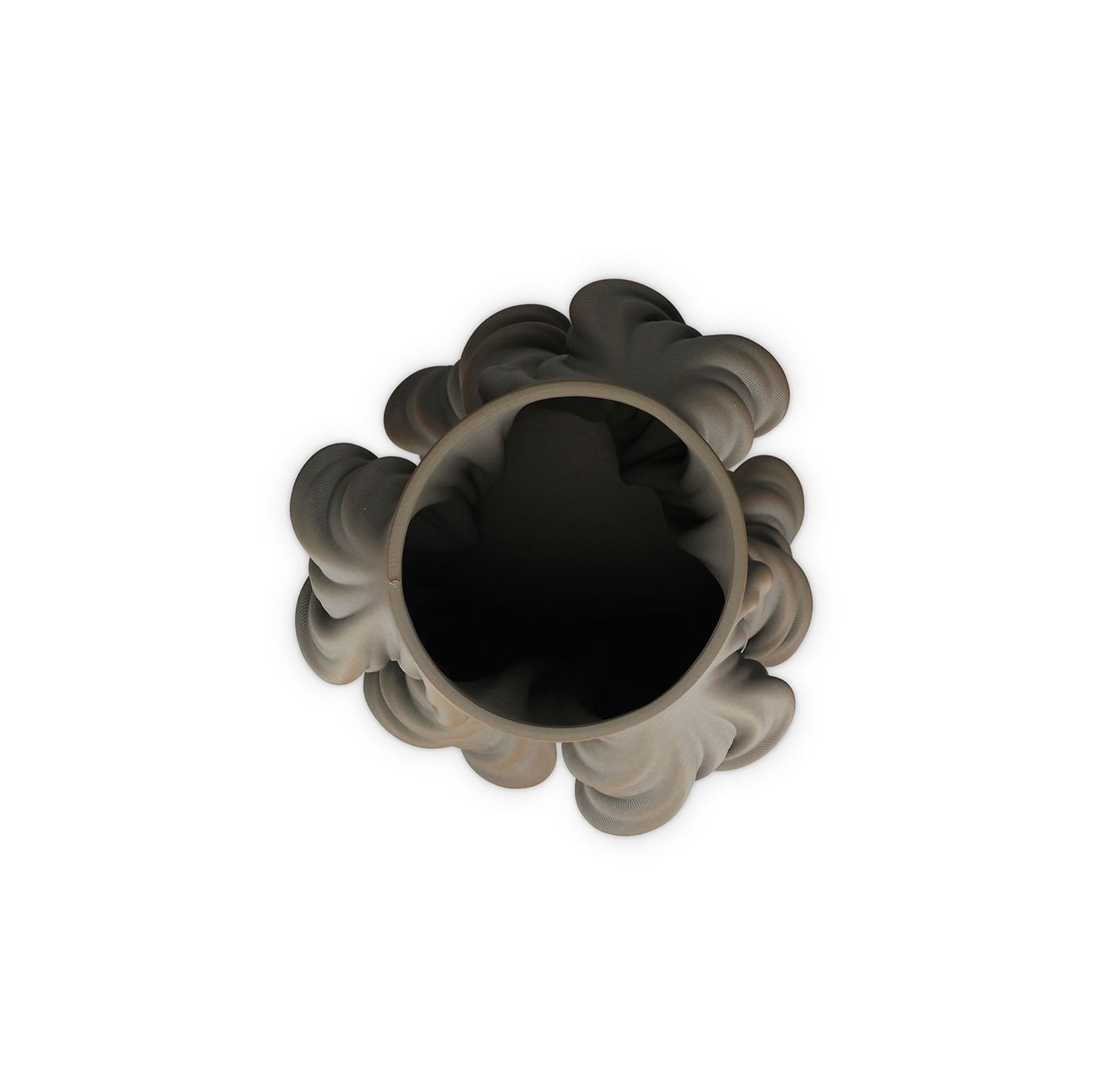 Vaas 22,5x22,5xH37cm satin brown Vea