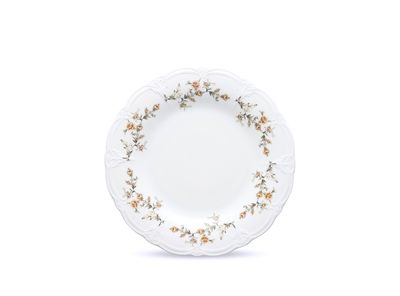 Plat Bord 32cm Bruine Bloem Retro Plat Bord 32cm Bruine Bloem Retro