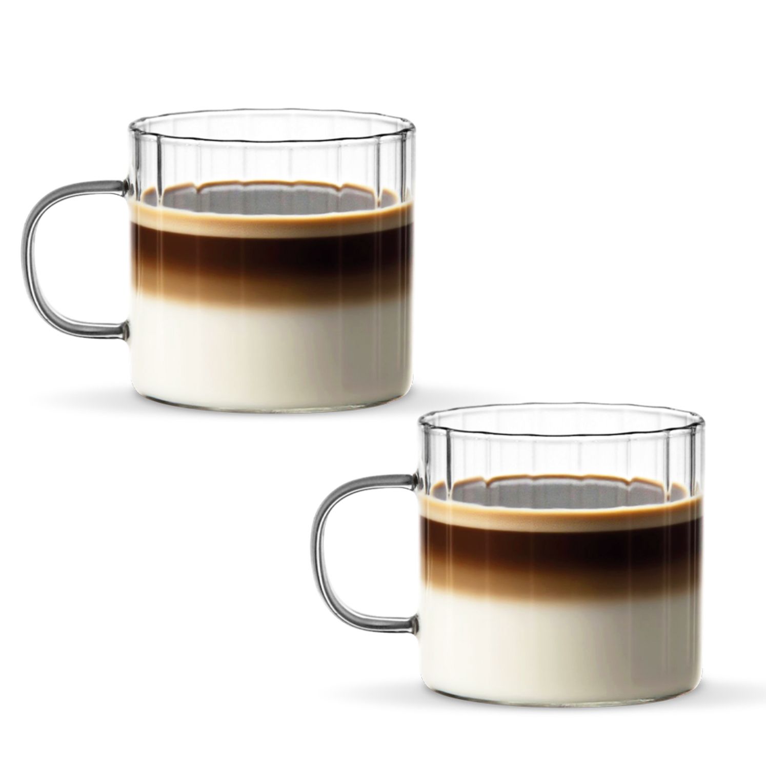 Borosilicaatglas Linea met handvat 2 stuks – 400 ml