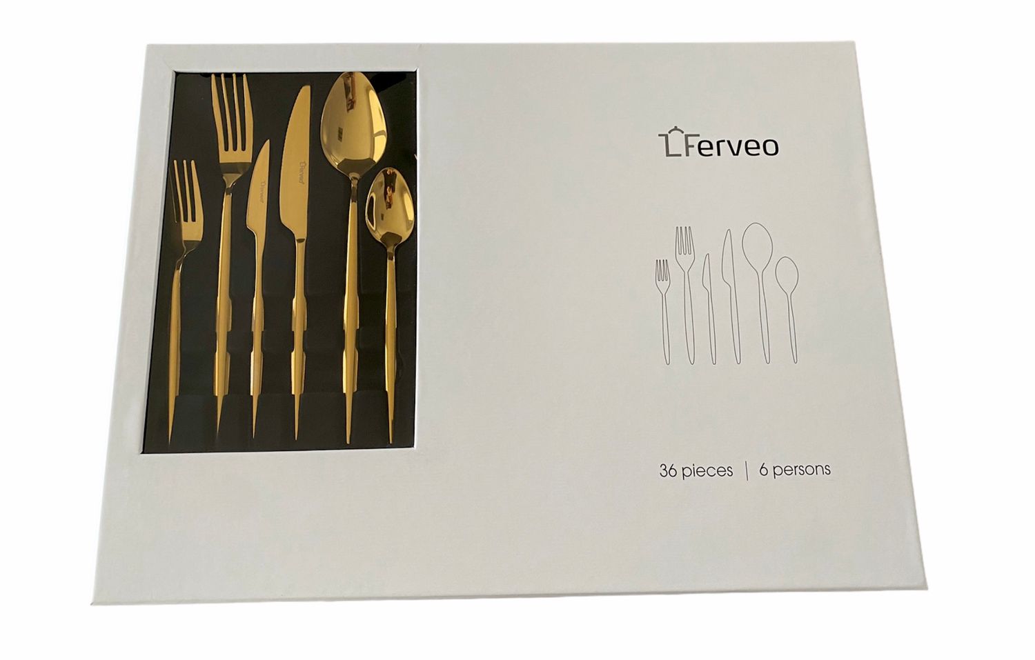 Ferveo Sara Bestekset 36-delig Goud