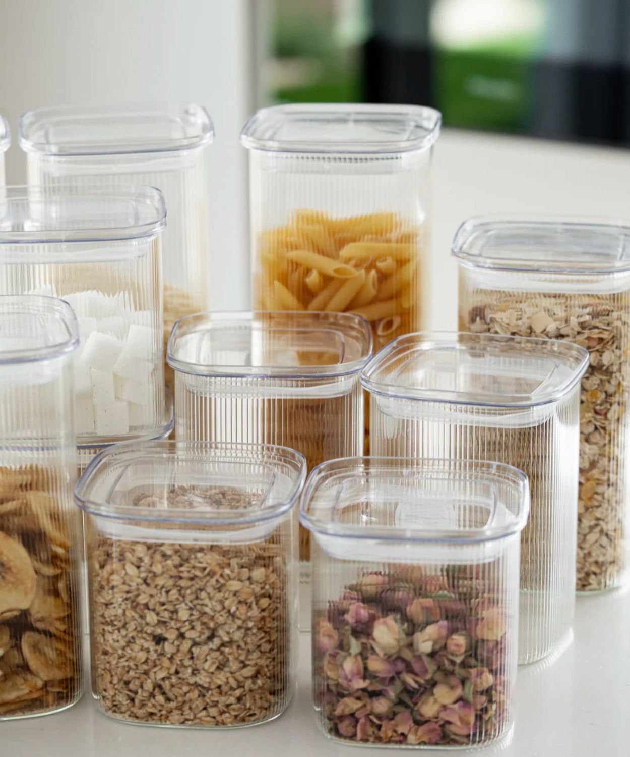 Voorraadpotten Kare Stripe Voordelige Set 16 Delig