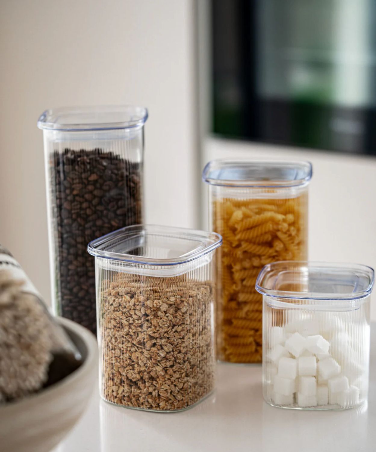 Voorraadpotten Kare Stripe Voordelige Set 16 Delig