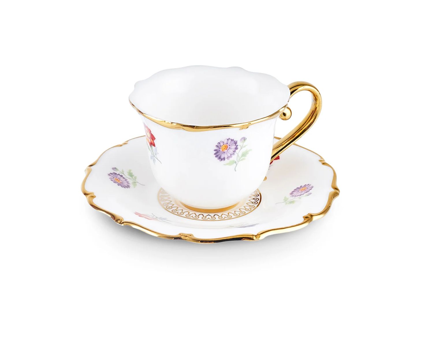 Karaca Royal Bone Diana koffieservies voor 6 personen, 90 ml
