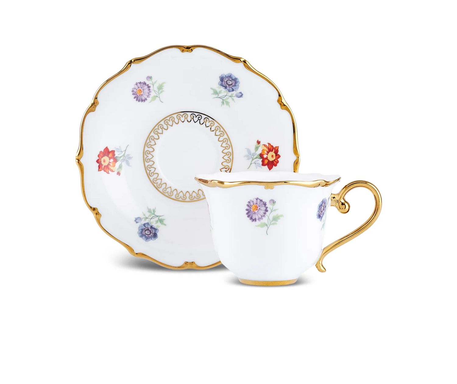 Karaca Royal Bone Diana koffieservies voor 6 personen, 90 ml