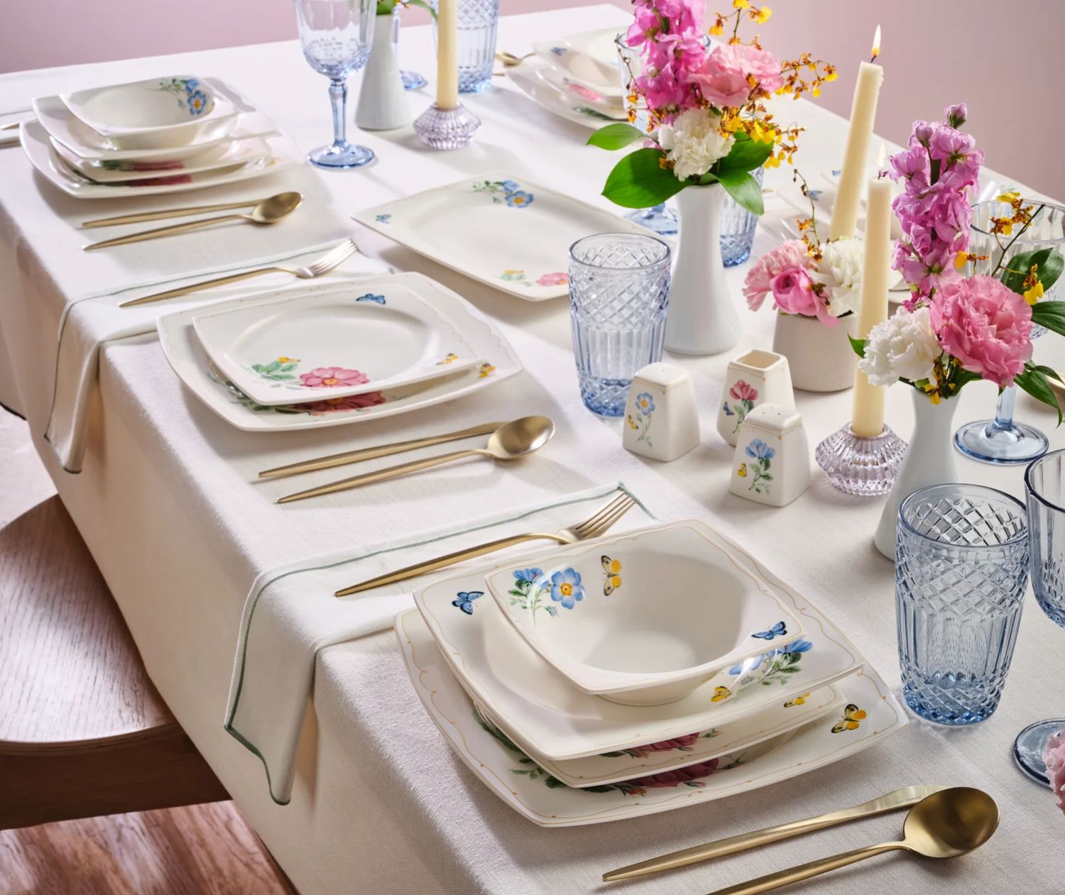 Karaca Square Bone Velora 53-delige Dinnerset voor 12 personen