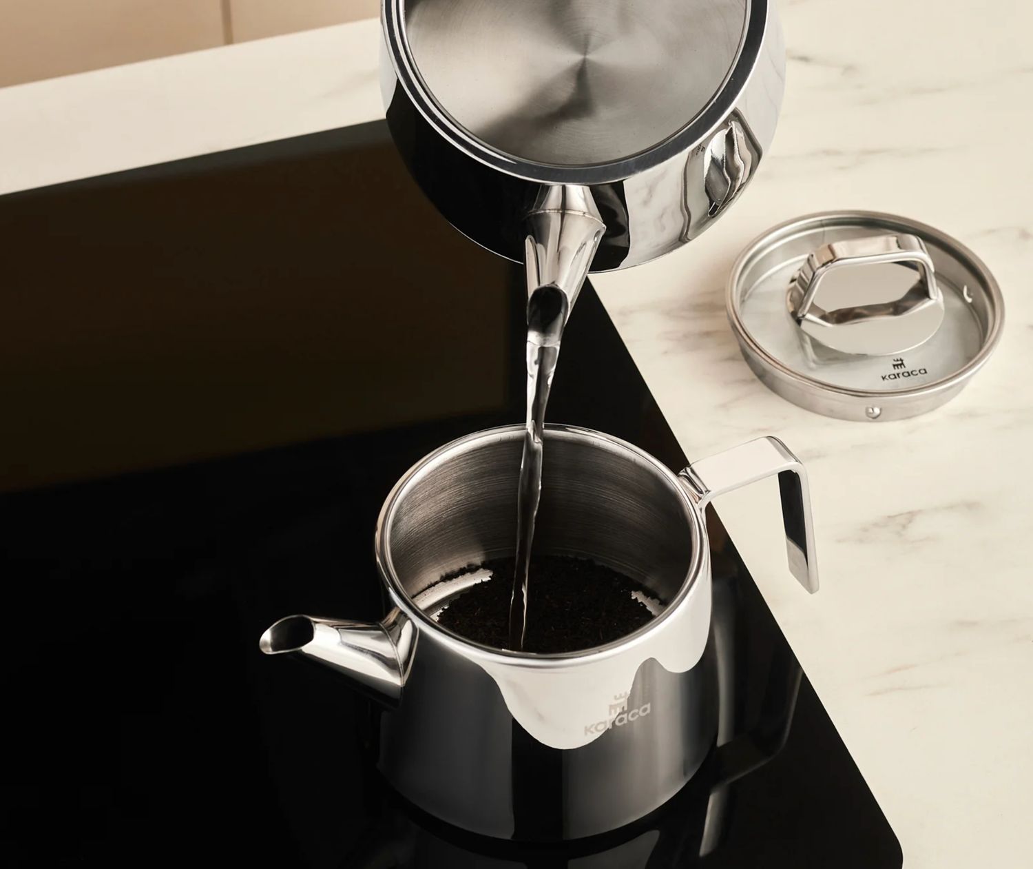 Karaca Steelina theepot-set Karaca Steelina theepot-set