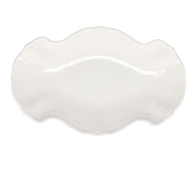 Serveerschaal 39X25CM Ivoor Retro