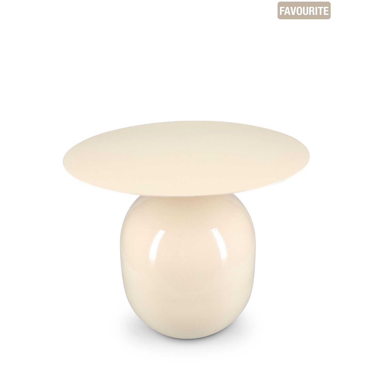 S&P Bijzettafel 50xH40cm metaal ivory Mio