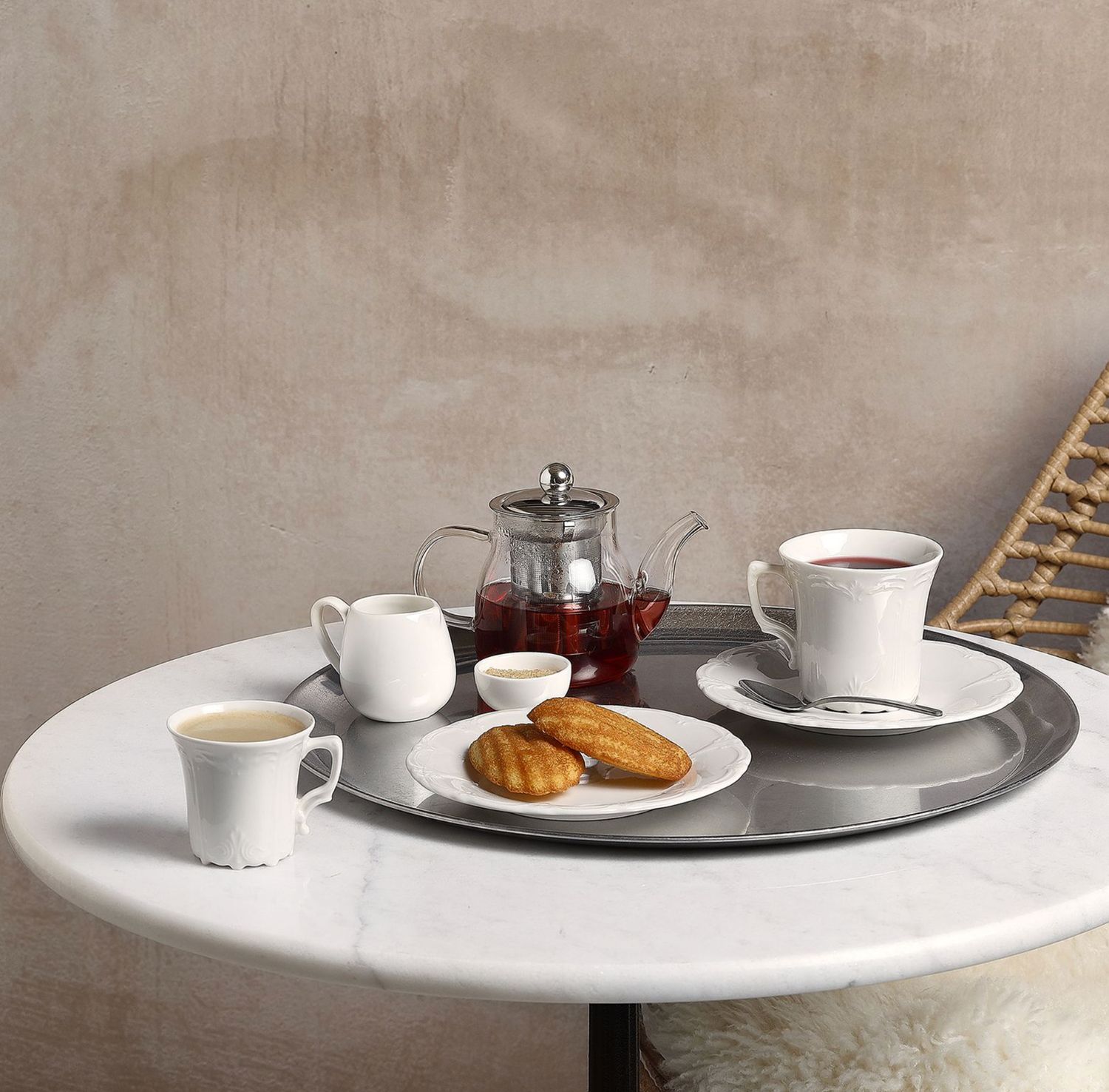 Schotel 16,5CM Ivoor Retro