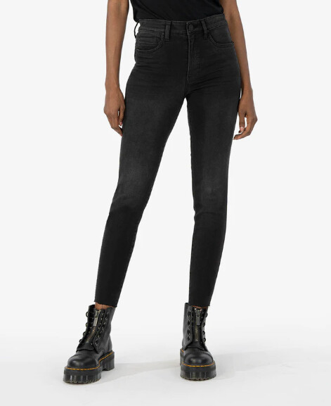 Connie High Rise Ab Fab Ankle Skinny Raw Hem | Experiences
