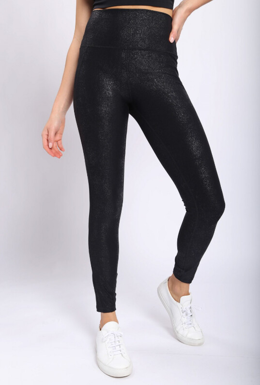 High-Waisted Foil Leggings