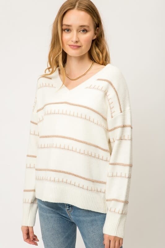 Sandy Stripe Pullover Sweater