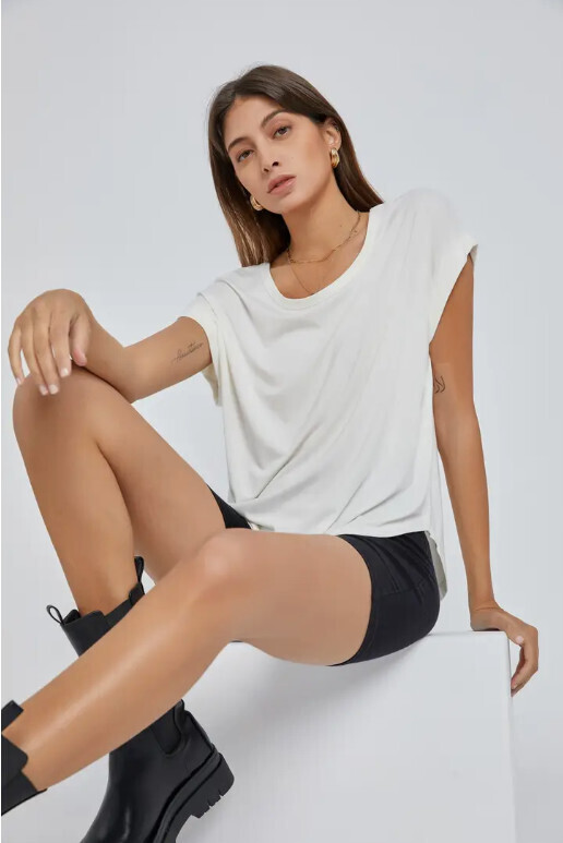 Bamboo Modal Boat Neck Tee