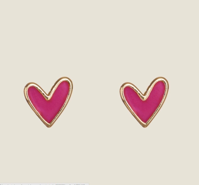 Nickel  &amp; Suede | Paradise Pink Sweetheart Studs