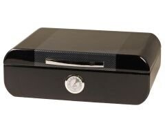 Humidor Yellow Carbon Glossy  25 cigars/ Black Carbon Glossy 25 cigars