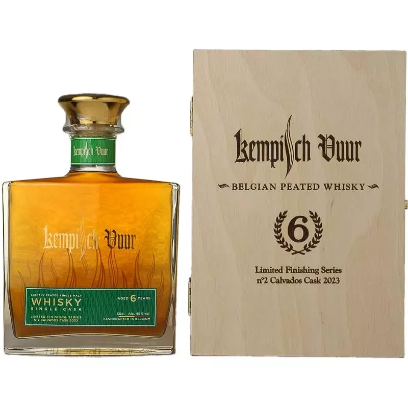 Kempisch Vuur 6y Peated Singel Malt Calvados Finish  46°