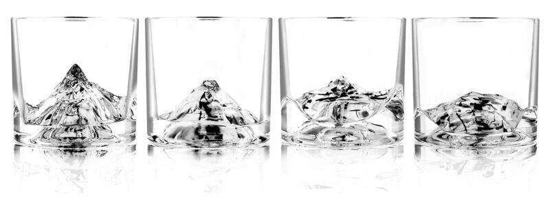 LIITON The Peaks glass mixed set 4 pack met giftbox