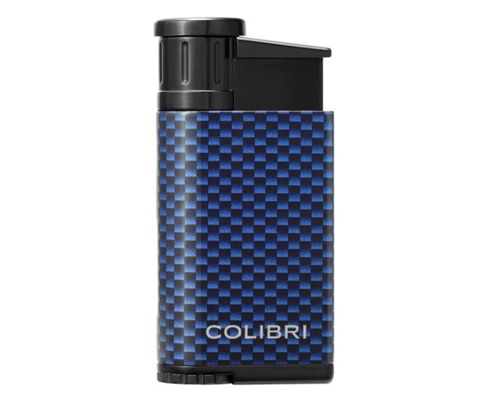 Aansteker Colibri Evo Carbon Blauw Aansteker Colibri Evo Carbon Blauw