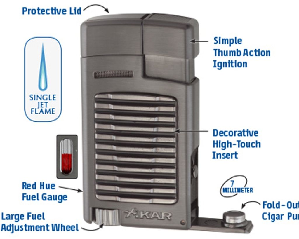 Aansteker Xikar Soft Forte G2-Soft G2-Soft Zilver-Soft Zwart