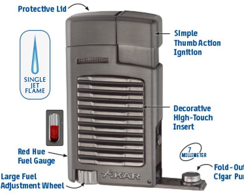 Aansteker Xikar Soft Forte G2-Soft G2-Soft Zilver-Soft Zwart