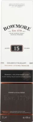 Bowmore 15Y Golden & Elegant  43° 1 liter