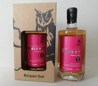 Belgian Owl 5y Chocolade Finish 50cc 46° Belgian Owl 5y Chocolade Finish 50cc 46°