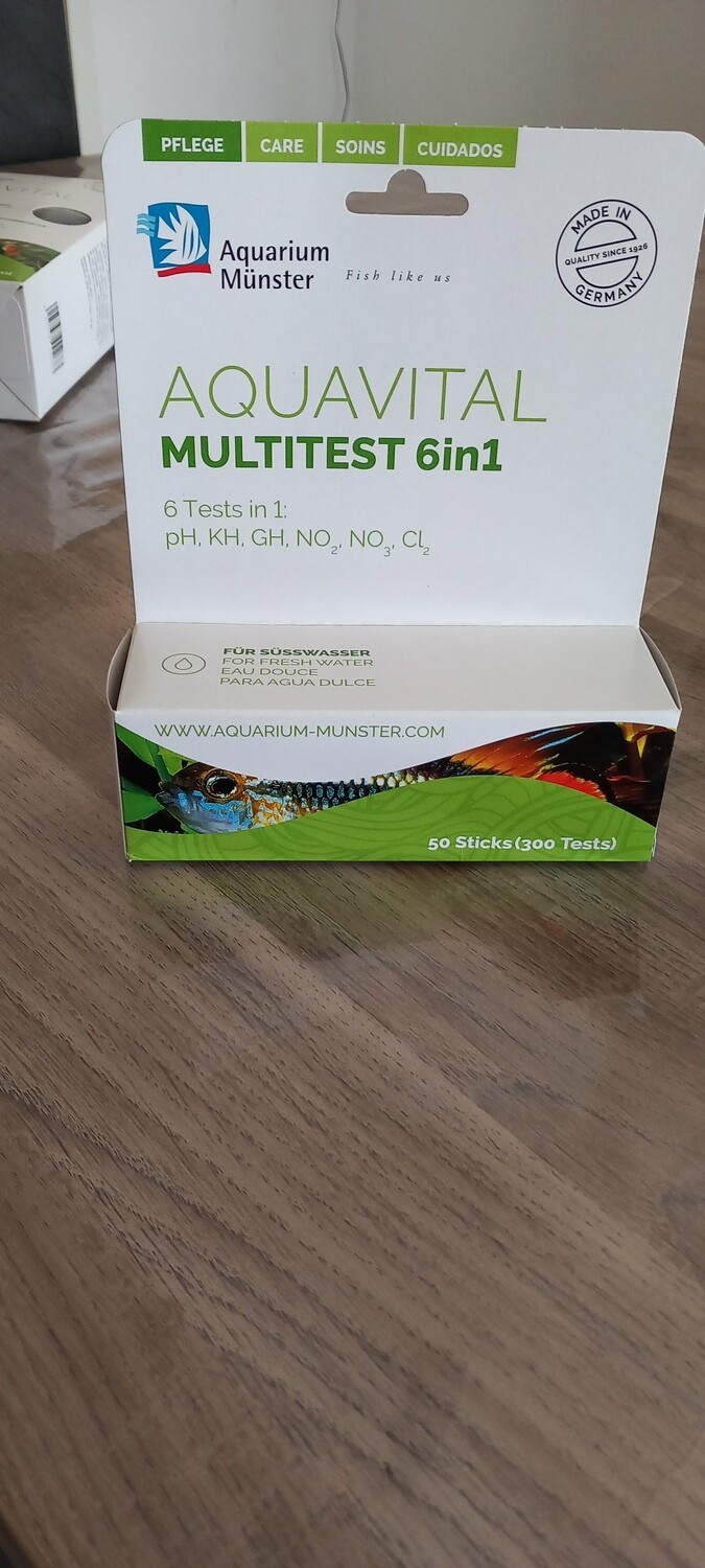 ​Aquavital Multitest 6in1 50 test strips for fresh water