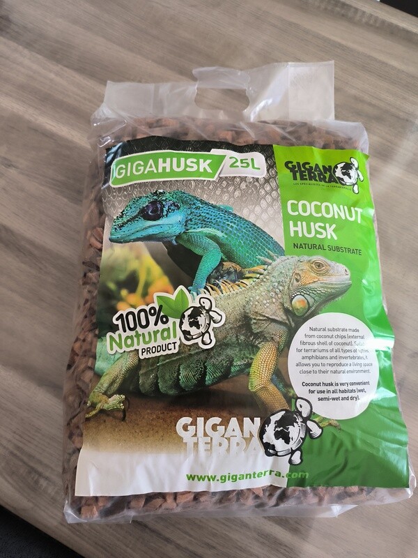 Terrarium ground cover Giganterra Coco Husk 25 Liter