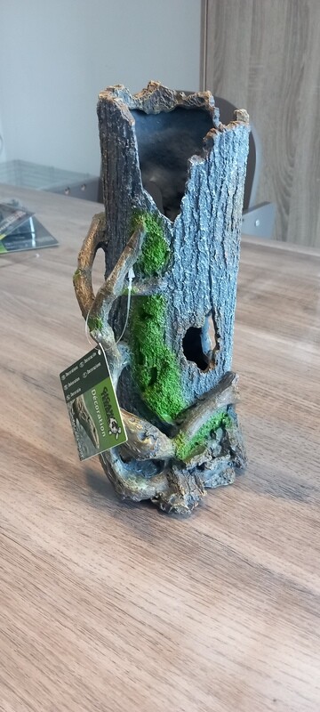 Aquarium decoration hole tree Trunk 11x11x26 cm