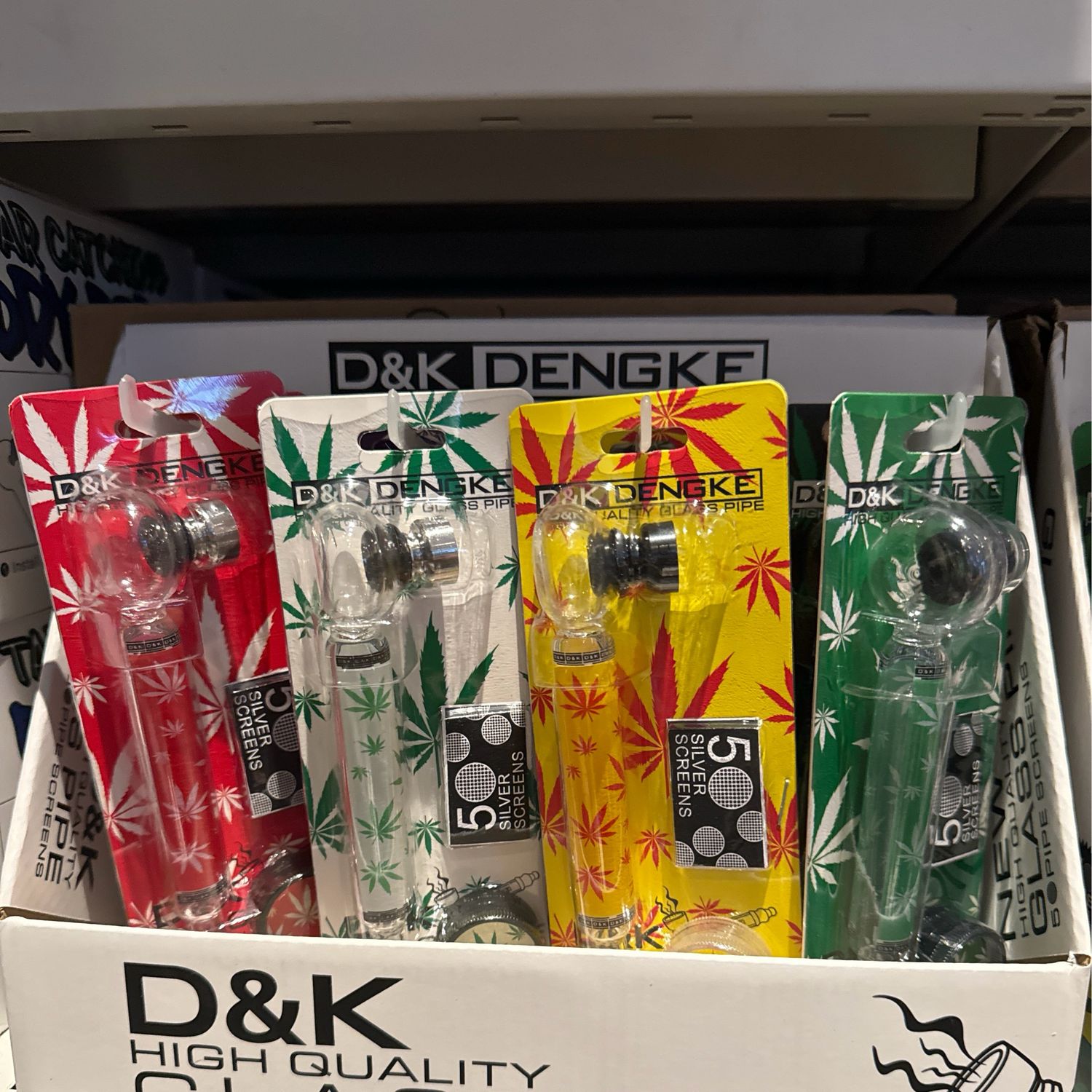 D&amp;K glass Pipes  12 pcs