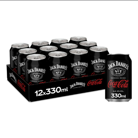 Jack Daniels Cola 12 x 330ml